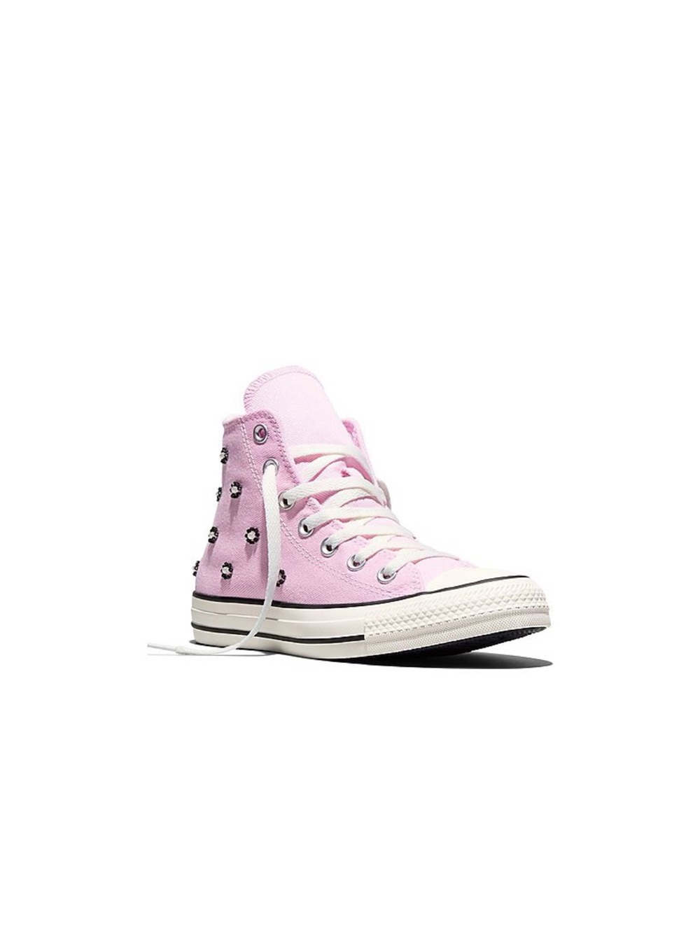 Converse Chuck Taylor All Star High Top Pink Beaded Floral Sneaker Women 8.5 - Picture 2 of 15